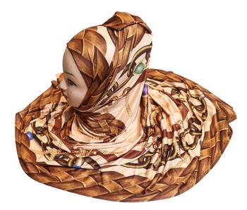 Justkartit Women'S Party Wear Jersey Stretchable Material Digital Printed Hijab Scarf Dupatta 2