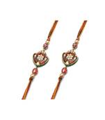 Multicolor Jewellery Designer Fancy Stylish Beautiful Combo (Set Of 2) Rakhi For Brother