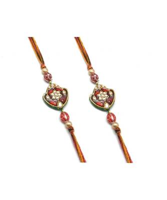 Multicolor Jewellery Designer Fancy Stylish Beautiful Combo (Set Of 2) Rakhi For Brother 2
