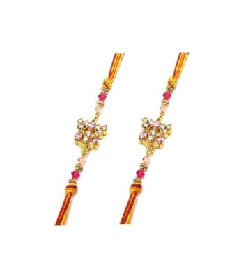 Multicolor Jewellery Designer Fancy Stylish Beautiful Combo (Set Of 2) Rakhi For Brother 1