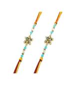 Multicolor Jewellery Designer Fancy Stylish Beautiful Combo (Set Of 2) Rakhi For Brother
