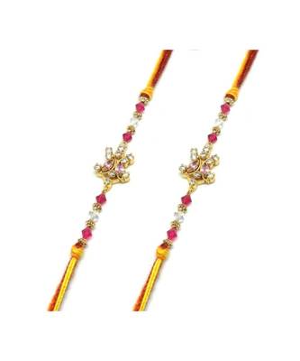 Multicolor Jewellery Designer Fancy Stylish Beautiful Combo (Set Of 2) Rakhi For Brother 1