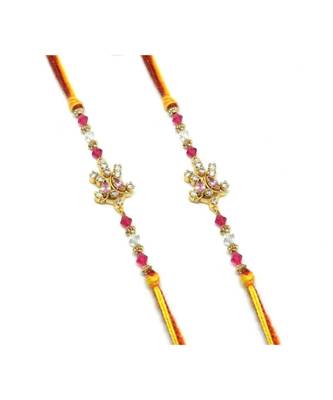 Multicolor Jewellery Designer Fancy Stylish Beautiful Combo (Set Of 2) Rakhi For Brother 2