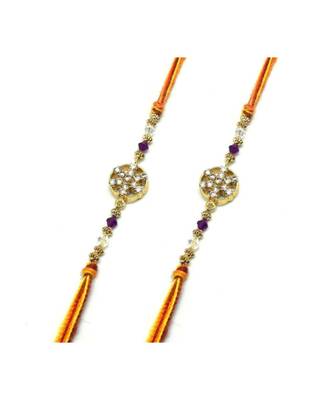 Multicolor Jewellery Designer Fancy Stylish Beautiful Combo (Set Of 2) Rakhi For Brother 1