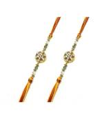 Multicolor Jewellery Designer Fancy Stylish Beautiful Combo (Set Of 2) Rakhi For Brother