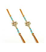 Multicolor Jewellery Designer Fancy Stylish Beautiful Combo (Set Of 2) Rakhi For Brother