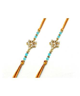 Multicolor Jewellery Designer Fancy Stylish Beautiful Combo (Set Of 2) Rakhi For Brother 2