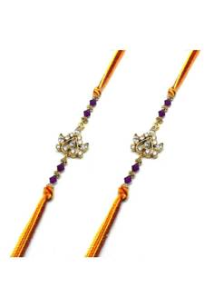 Multicolor Jewellery Designer Fancy Stylish Beautiful Combo (Set Of 2) Rakhi For Brother