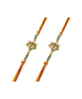 Multicolor Jewellery Designer Fancy Stylish Beautiful Combo (Set Of 2) Rakhi For Brother 1