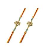 Multicolor Jewellery Designer Fancy Stylish Beautiful Combo (Set Of 2) Rakhi For Brother