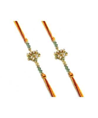 Multicolor Jewellery Designer Fancy Stylish Beautiful Combo (Set Of 2) Rakhi For Brother 2