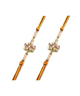Multicolor Jewellery Designer Fancy Stylish Beautiful Combo (Set Of 2) Rakhi For Brother 1