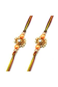 Multicolor Jewellery Designer Fancy Stylish Beautiful Combo (Set Of 2) Rakhi For Brother