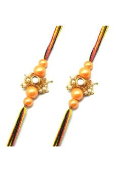 Multicolor Jewellery Designer Fancy Stylish Beautiful Combo (Set Of 2) Rakhi For Brother