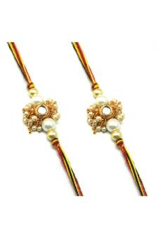 Multicolor Jewellery Designer Fancy Stylish Beautiful Combo (Set Of 2) Rakhi For Brother