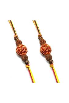 Multicolor Jewellery Designer Fancy Stylish Beautiful Combo (Set Of 2) Rakhi For Brother