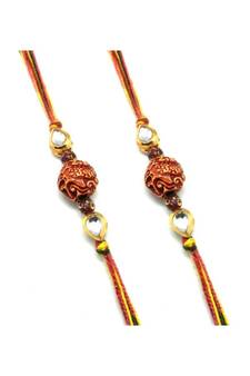 Multicolor Jewellery Designer Fancy Stylish Beautiful Combo (Set Of 2) Rakhi For Brother