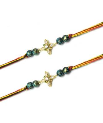 Multicolor Jewellery Designer Fancy Stylish Beautiful Combo (Set Of 2) Rakhi For Brother 2