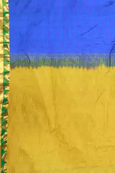 Royal Blue Faux Kanjivaram Silk Saree With Running Blouse