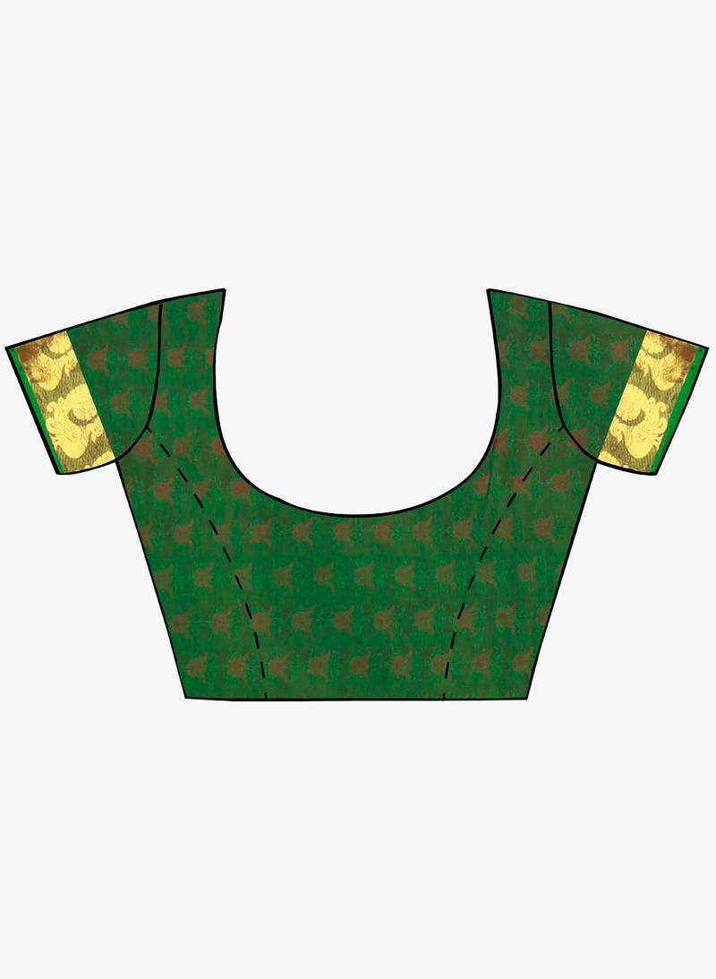 CLASSICATE from the house of The Chennai Silks Women's Red Kanjivaram Silk Saree With Running Blouse