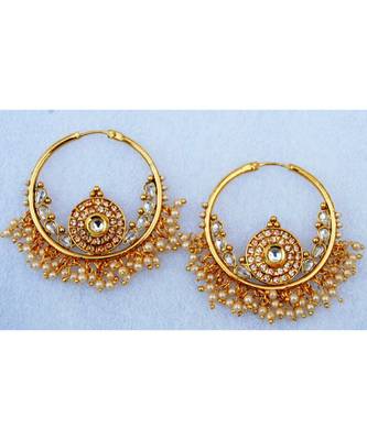 Round Bali Polki Earrings with Chand 1