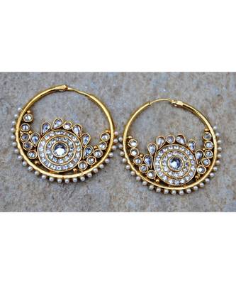 Round Bali Polki Earrings with Chand 1