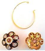 Red Flower Hoop Earrings