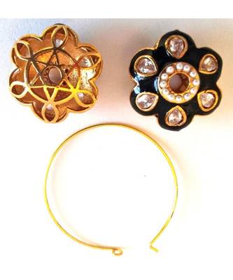 Maroon Flower Hoop Earrings 1