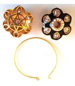 Maroon Flower Hoop Earrings