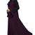 Justkartit Women'S Dark Purple Color Beads Work Abaya Burkha With Hijab Scarf