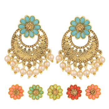 Multicolor pearl earrings 1