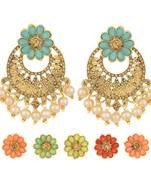 Multicolor pearl earrings