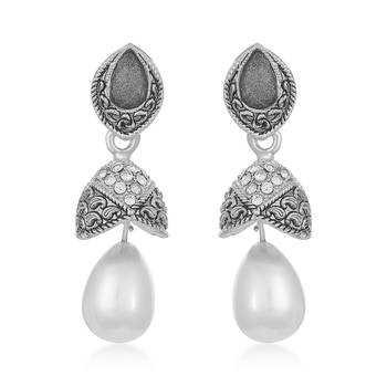 Grey diamond earrings 1