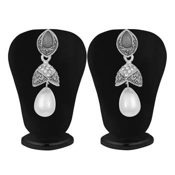 Grey diamond earrings 2