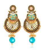 Blue diamond chandbali