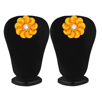Yellow diamond earrings 2