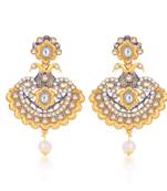 Blue cubic zirconia chandbali