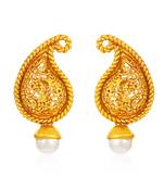 Yellow pearl danglers-drops