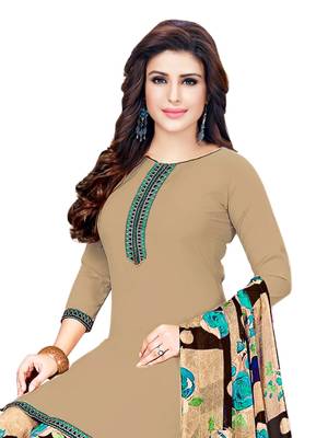Brown Printed Crepe Salwar 2