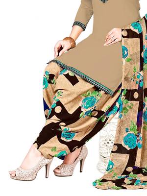 Brown Printed Crepe Salwar 3