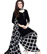 Black Printed Crepe Salwar