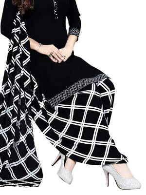 Black Printed Crepe Salwar 3