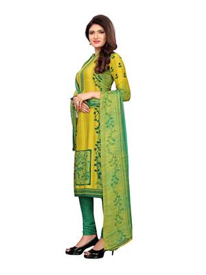 Yellow Printed Crepe Salwar 2