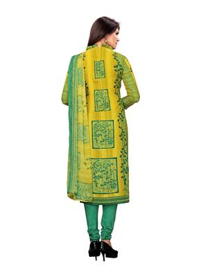 Yellow Printed Crepe Salwar 4