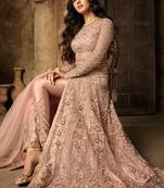 Pink embroidered santoon salwar