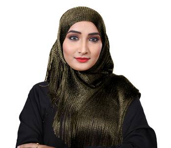 Justkartit Women'S Soft Plain Lace Work Hijab Dupatta Scarf 2
