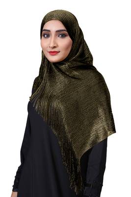 Justkartit Women'S Soft Plain Lace Work Hijab Dupatta Scarf 3