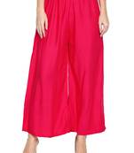 Women's Crepe Pink Solid Palazzos