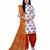 Off-white printed blended cotton salwar