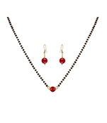 Yellow onyx mangalsutra